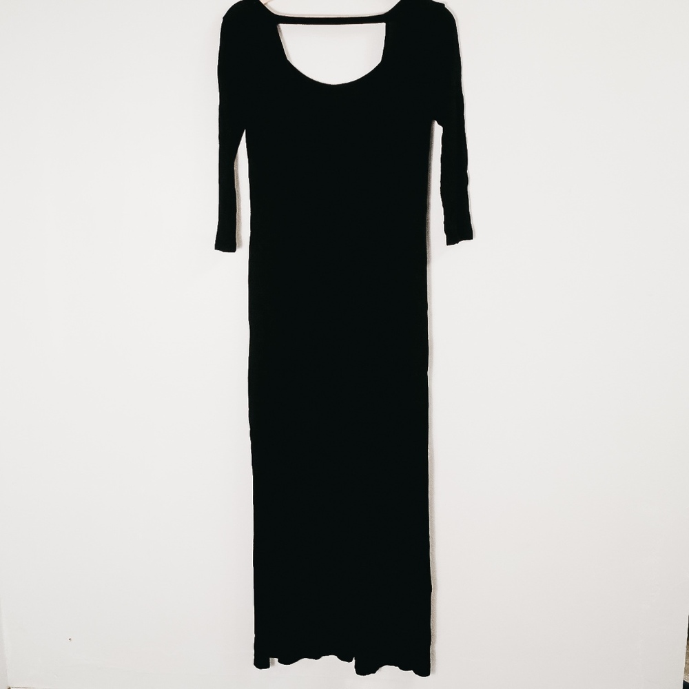 One Clothing Black Maxi Jersey Dress